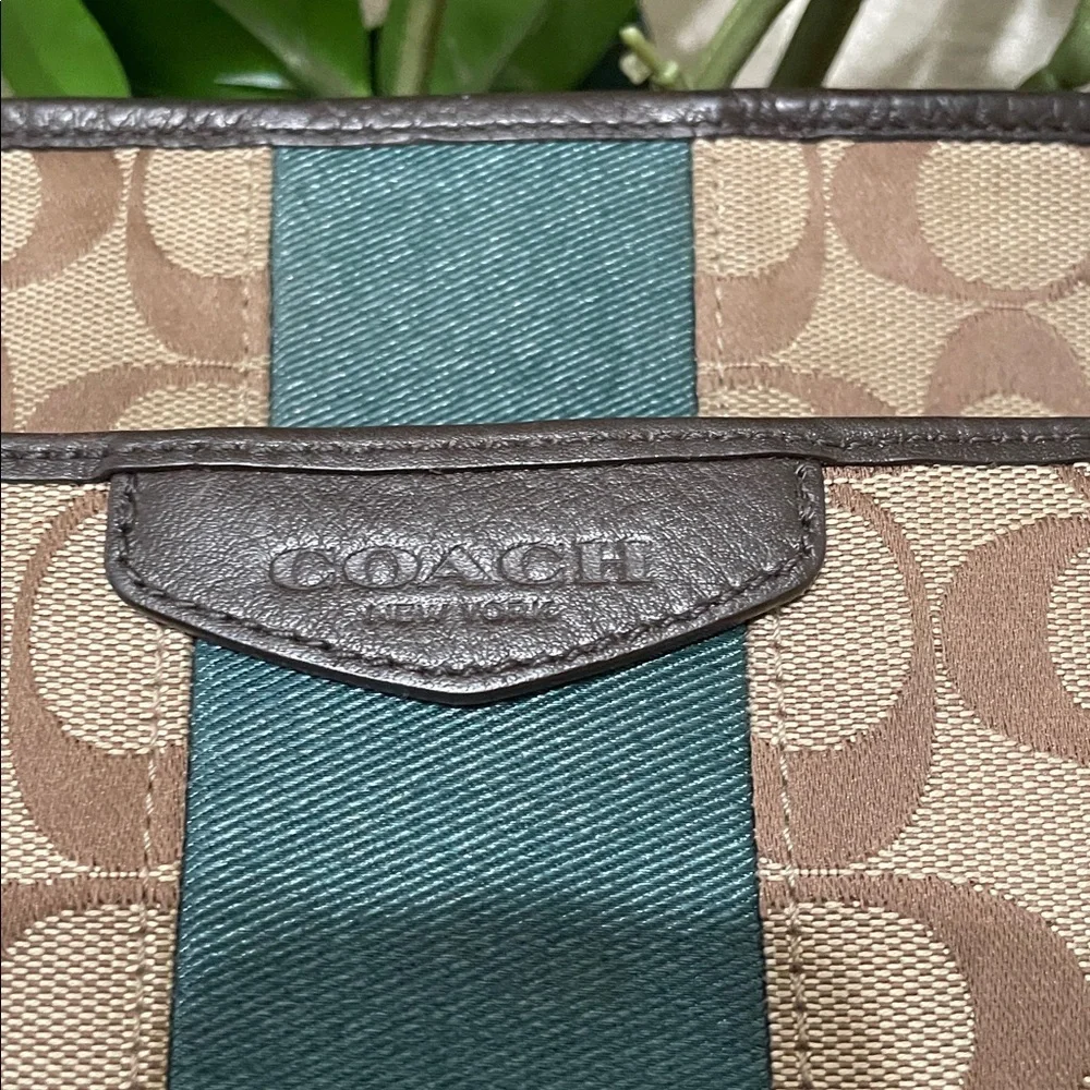 Coach Brown and Teal Crossbody Bag - Picture 3 of 12